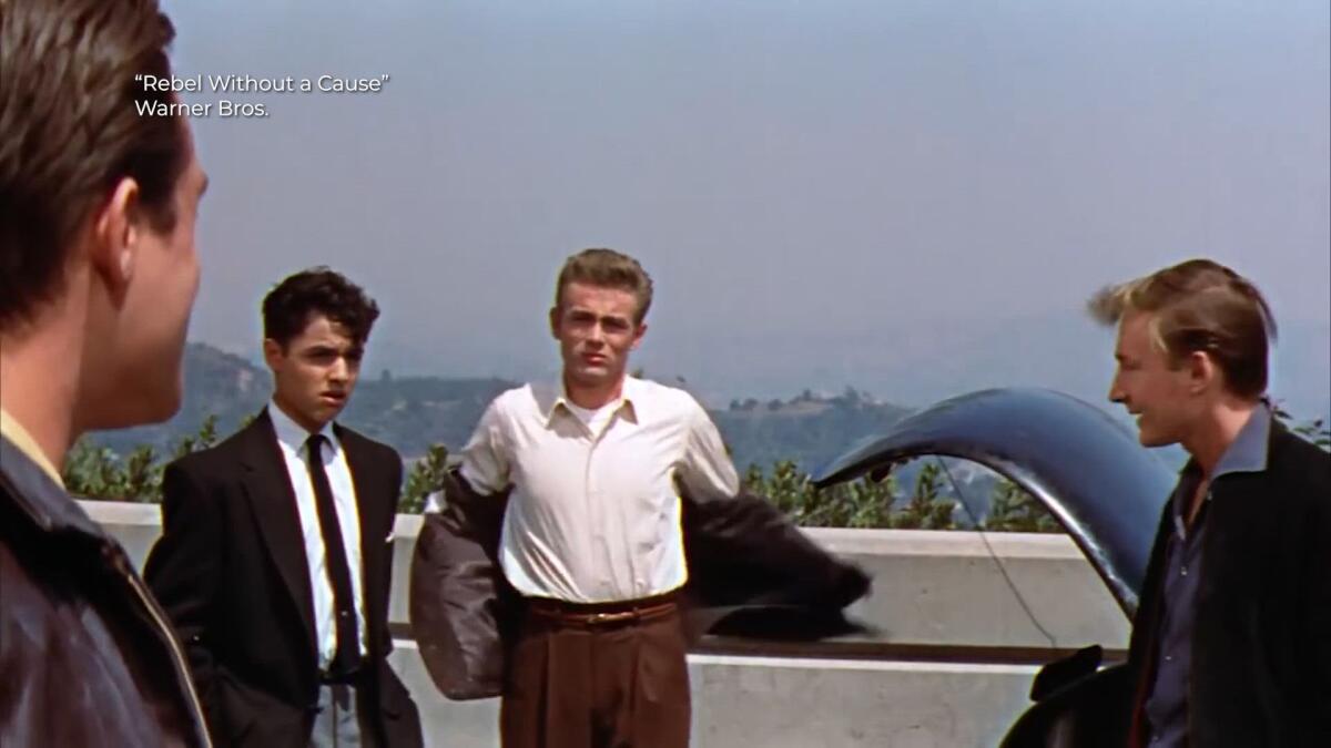 James Dean en "Rebelde sin causa"