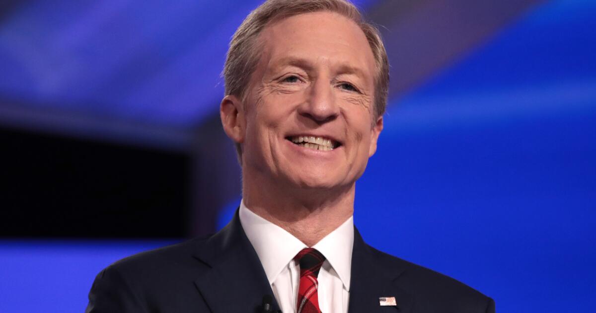 El multimillonario fundador del fondo de cobertura Tom Steyer se postula para gobernador